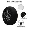 thumbnail image 2 of Naloa funny Skull star PVC Leather Spare Tire Wheel Cover for Car Truck SUV Camper Trailer Universal Fit many size14 inch, 2 of 6