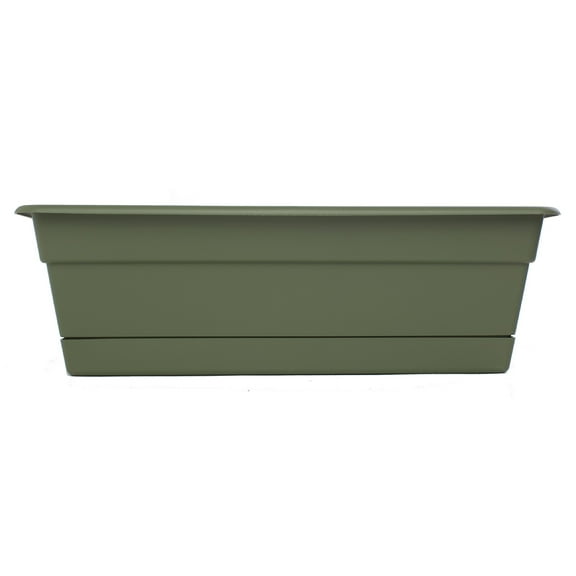Bloem 18-in Wide Dura Cotta Resin Window Box Planter - Living Green