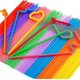 thumbnail image 2 of 100/300/500/1000 Pcs Colorful Flexible Plastic Straws, Bpa-free Disposable Bendy Straws f54, 2 of 3
