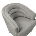 thumbnail image 4 of Jules Light Grey Velvet Accent Chair, 4 of 7