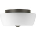 thumbnail image 3 of Progress Lighting Leap 2-Light Flush Mount, Brushed Nickel, Etched Glass Shade, 3 of 8