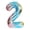 ST-02, variant on Gradient 32-Inch Numbered Foil Balloons - Vibrant Baby Birthday Party Decoration Set