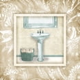 thumbnail image 2 of Villa, Mlli 26x26 White Modern Wood Framed Museum Art Print Titled - Borderered Teal Sink, 2 of 4