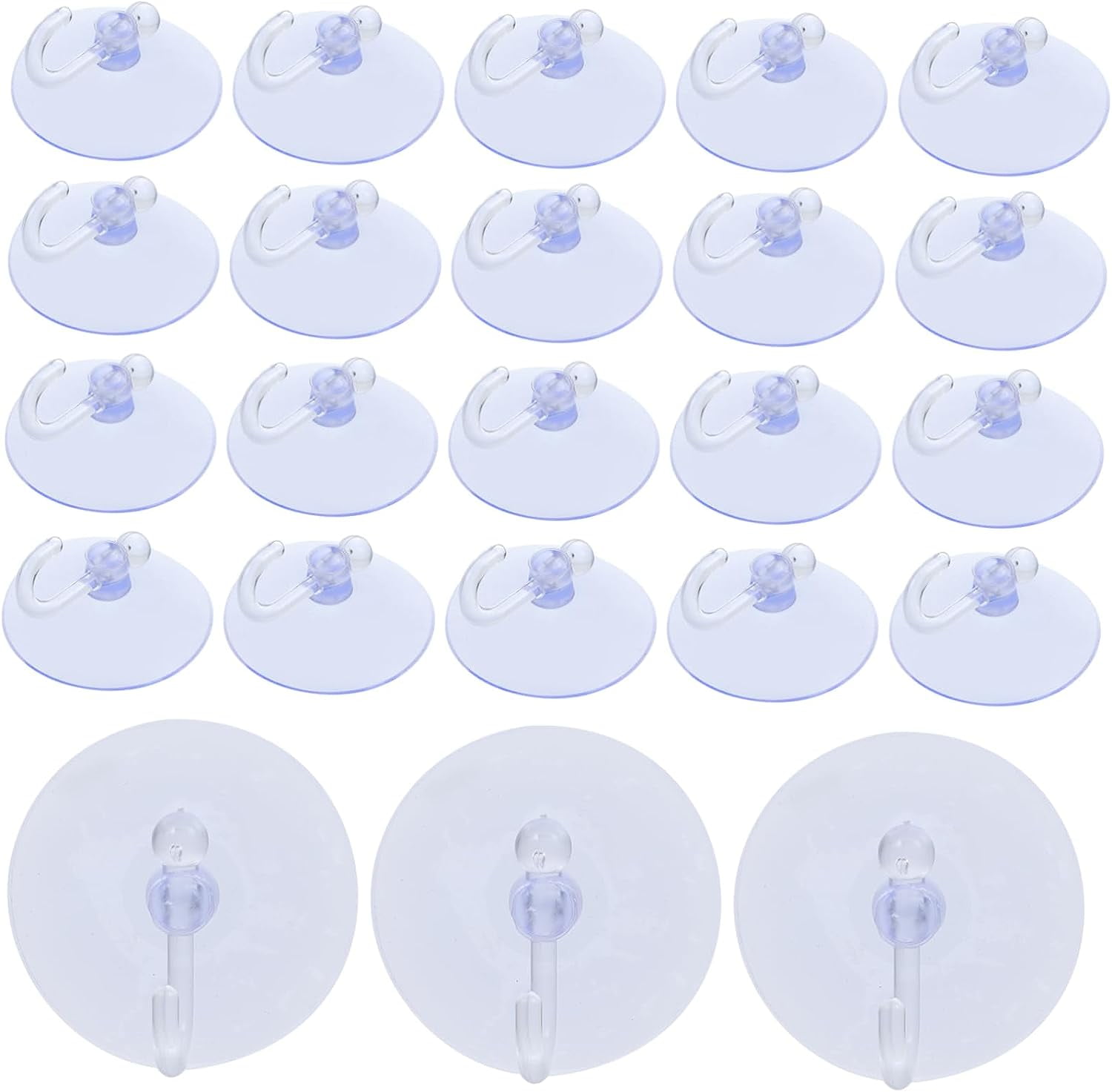 40pcs Suction Cup Hook Front Door Hanger Clear Hooks Wreath Hanger Body ...