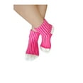 thumbnail image 4 of Sierra Socks Toddler Combed Cotton Ribbed Turn Cuff 2-Pack Socks (Fuchsia/Cream, 1-2 years (Fits Shoe Size 3-7)), 4 of 4