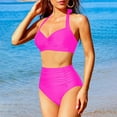 thumbnail image 2 of Admvng Swim Suits for Women Conservative Solid Strappy Back Set Two Piece Swimsuits Swimdress S-2XL, 2 of 6