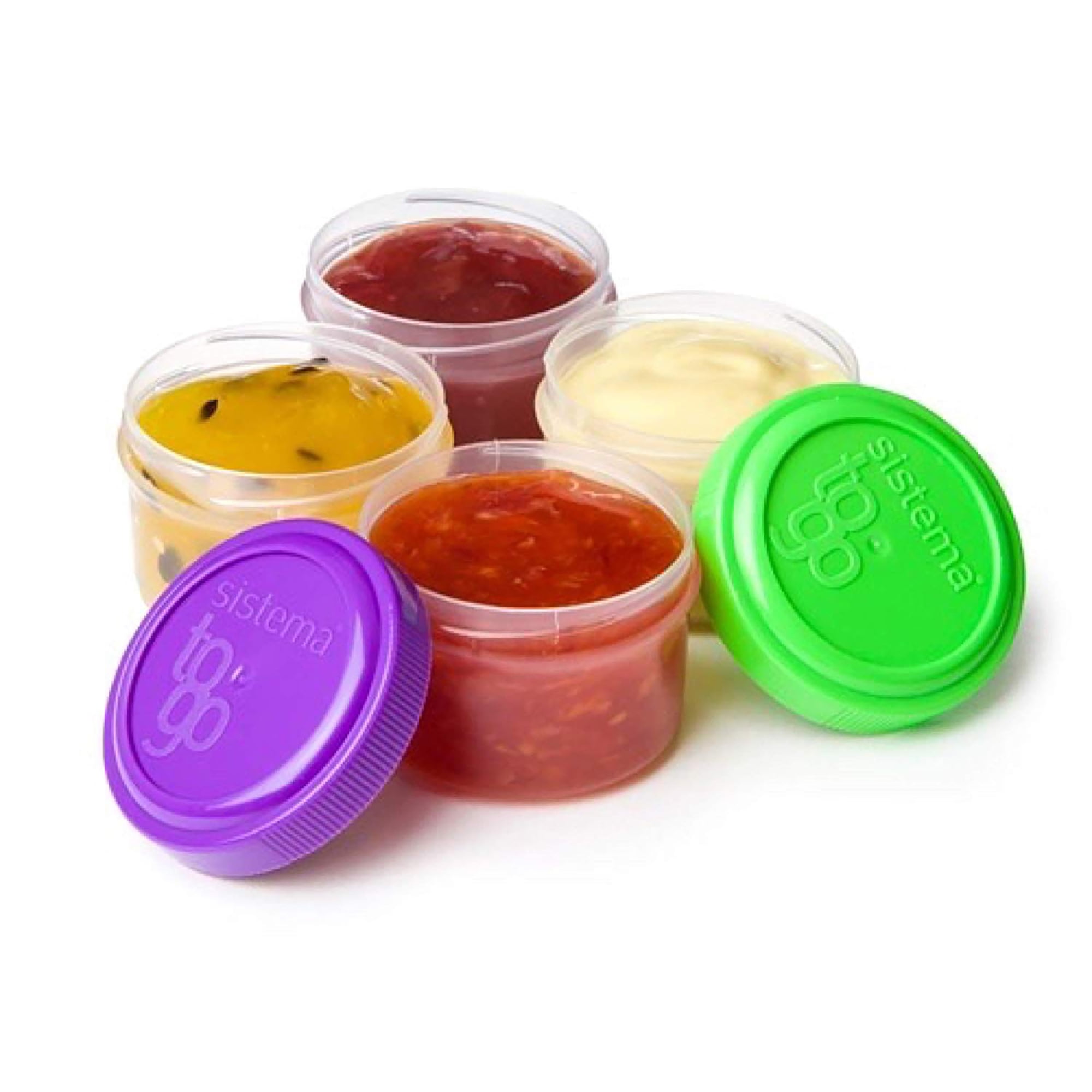 LEGELITE 4 Pack Salad Dressing Container To Go, 6oz Reusable Small