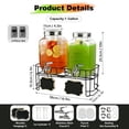 thumbnail image 5 of GVUHR 1 Gallon Glass Drink Dispenser with Spigot and Stand, Beverage Dispenser for Party 2 Pack, 5 of 8