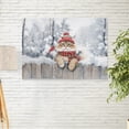 thumbnail image 2 of Playful Maine Coon Welcomes Winter Snowy Day with Cardinal Bird Horizontal Matte Canvas Poster Cat Lover Kitten Owner Gifts Wall Art Home Decor - 2017, 2 of 5