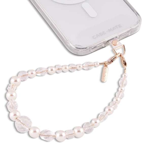 Case-Mate Cell Phone Charm Strap with Beaded Crystals and Pearls - Hands-Free Secure Wrist Grip