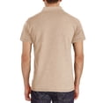 thumbnail image 2 of Frontwalk Mens Polo Shirt Short Sleeve T Shirts Button Summer Tops Men Classic Fit Tee Lapel Neck Pullover Apricot XL, 2 of 4