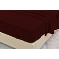 thumbnail image 2 of California King Rayon Made From Bamboo Sheet Set - Softer Than Cotton King Size - Wrinkle Free - 16" Deep Pockets - 4 Piece - 1 Fitted Sheet, 1 Flat, 2 Pillowcases California King Burgundy, 2 of 3