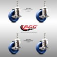 thumbnail image 2 of 4 Inch 316SS Solid Polyurethane Swivel 12mm Threaded Stem Caster Set Brake, 2 of 2