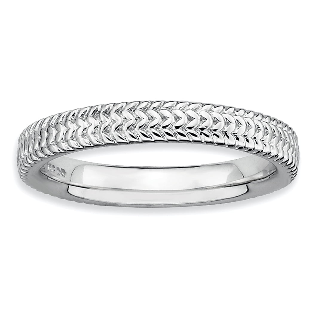 Sterling Silver Rhodium Ring