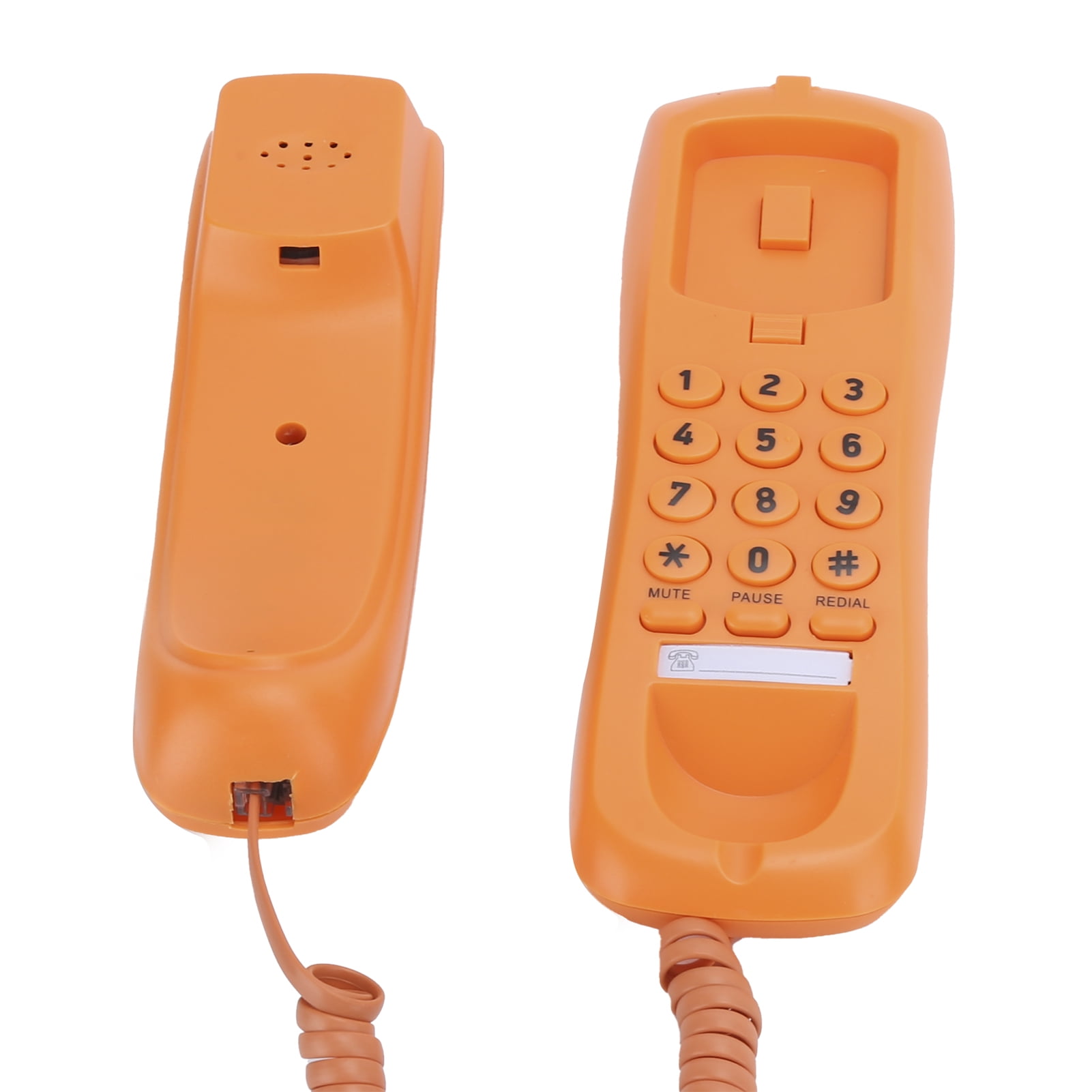 Khall kx‑T628 Home Office Portable Thin Telephone Single Line Corded Desk Phone Orange,Landline