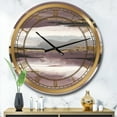 thumbnail image 3 of Designart 'Purple Glam Storm I' Glam wall clock, 3 of 3