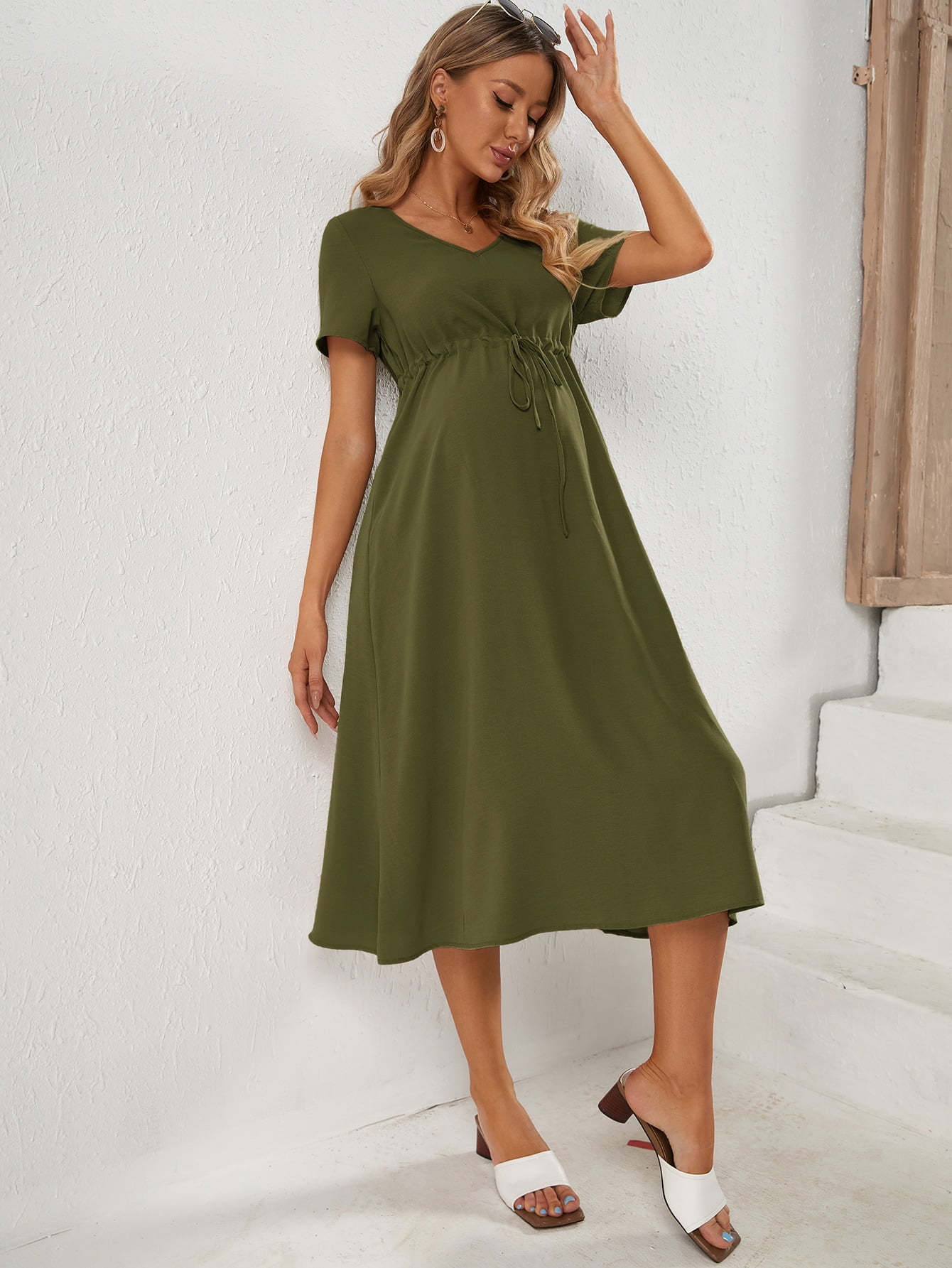 Summer Casual Dark Green Women's 