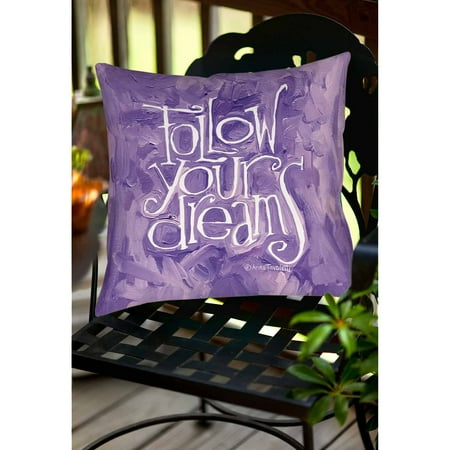 Thumbprintz Follow Your Dreams Indoor/Outdoor Pillow, 16" x 16"