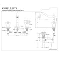 thumbnail image 5 of Kingston Brass KS1998TX 8 in. Widespread Bathroom Faucet, Brushed Nickel, 5 of 5