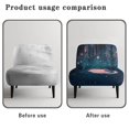 thumbnail image 6 of HELLHERO Stain Protection Elastic Bottom Armless Accent Chair Cover for Armless Chair, Accent Chair Protector Cats and Music, 6 of 8