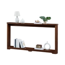 Kadyn 70.1" Corrugated Texture Console Table, Modern Entryway Table, Console Sofa Table for Living Room, Hallways, Entryways, Walnut