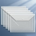 thumbnail image 7 of OIUR 10 Pcs Plastic Envelope File Folder Clear A4 Letter Size Document Organizer with Snap Button for Home Office Business Travel, 7 of 7