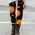 thumbnail image 4 of Womens Halloween Leggings High Waist Print Stretchy Soft Comfy Cycling Workout Sports Yoga Casual Pants (XL, Multicolor B), 4 of 5