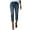 Dark Blue, variant on Women Fashion Capri Jeans - Stretchy, Distressed Hem for Stylish Look