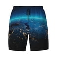 thumbnail image 4 of Lsque Mens Swim Trunks Planet Earth Pattern - Bathing Suit Compression Liner - Beach Swim Shorts Swimwear - (S-3XL) - Stretch Quick Dry -X-Large, 4 of 9