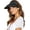 Black, variant on Dalrosia Straw Visor Hat for Women Adjustable Foldable Beach UV Sun Protection Packable Hats, Wide Brim, Allowing A Ponytail or Braid
