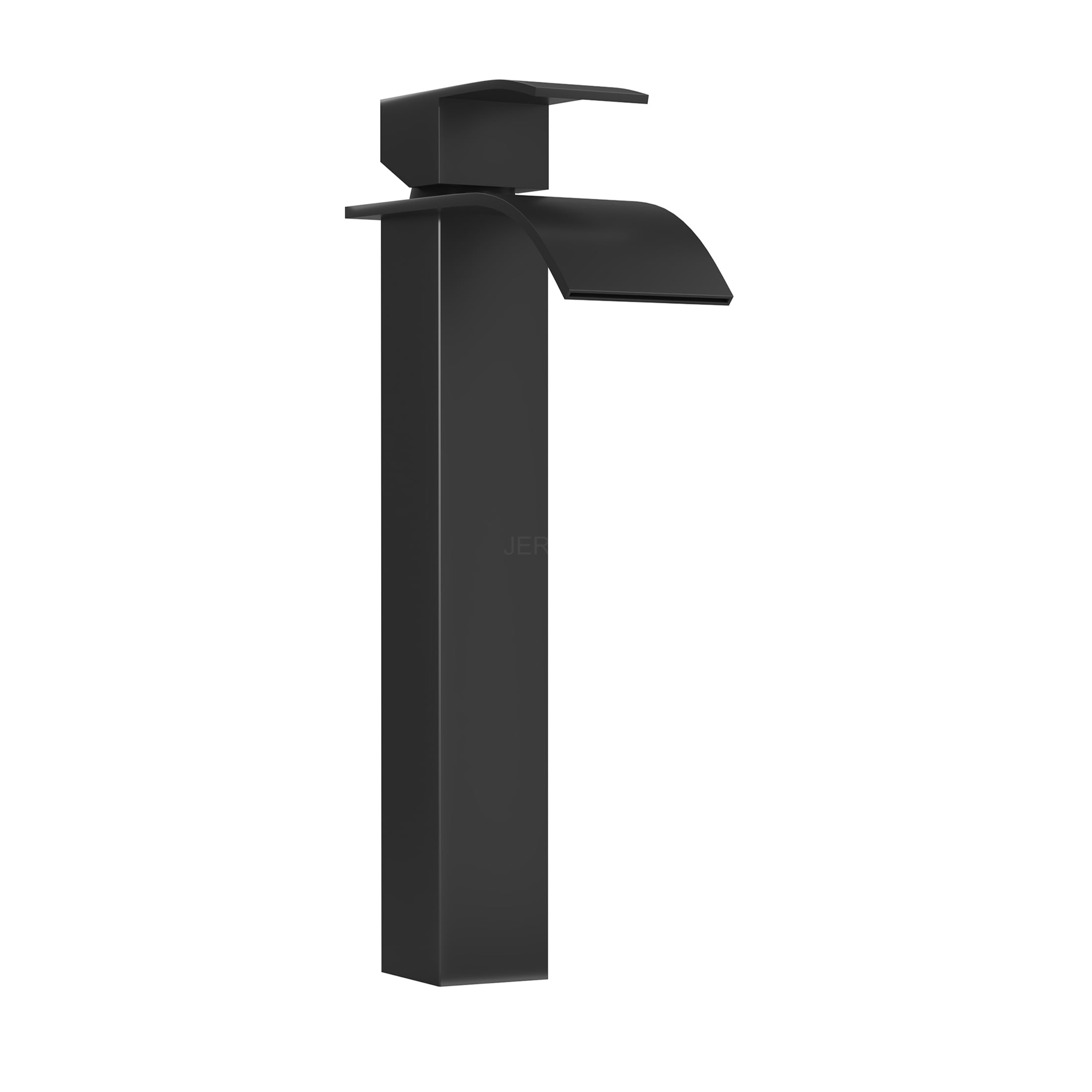 JERFIT 6 inch Modern Single Handle Bathroom Sink Faucet, Matte Black Vessel Vanity Lavatory Tap with CUPC Certification