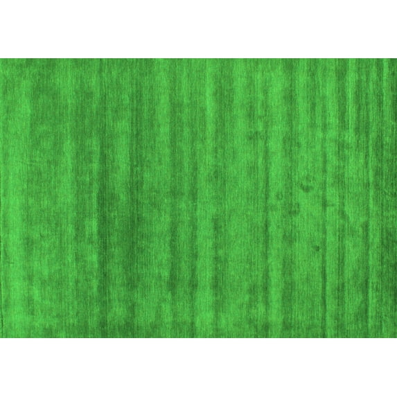 Ahgly Company Indoor Rectangle Abstract Green Contemporary Area Rugs, 6' x 9'