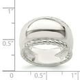 thumbnail image 2 of 925 Sterling Silver Solid Twisted Dome Stacked Ring Size 8 - 11.4 Grams -  Jewelry Gift for Mom, 2 of 2