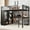 Black, variant on Morufur Queen Size Loft Bed with Desk and Built-in Wardrobe, Heavy Duty Bed Frame with Storage Shelves for Bedroom, Black