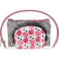 thumbnail image 2 of Sage & Emily 3 Piece Vinyl Travel Cosmetic Bag Set, Clear/Pink/White/Black, 2 of 2
