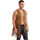thumbnail image 5 of Camiseta sin mangas de ante holgada con frente abierto para hombre, chaleco vaquero occidental, chaleco largo Hippy con flecos Vintage, disfraces, trajes de Cosplay de Halloween, 5 of 5