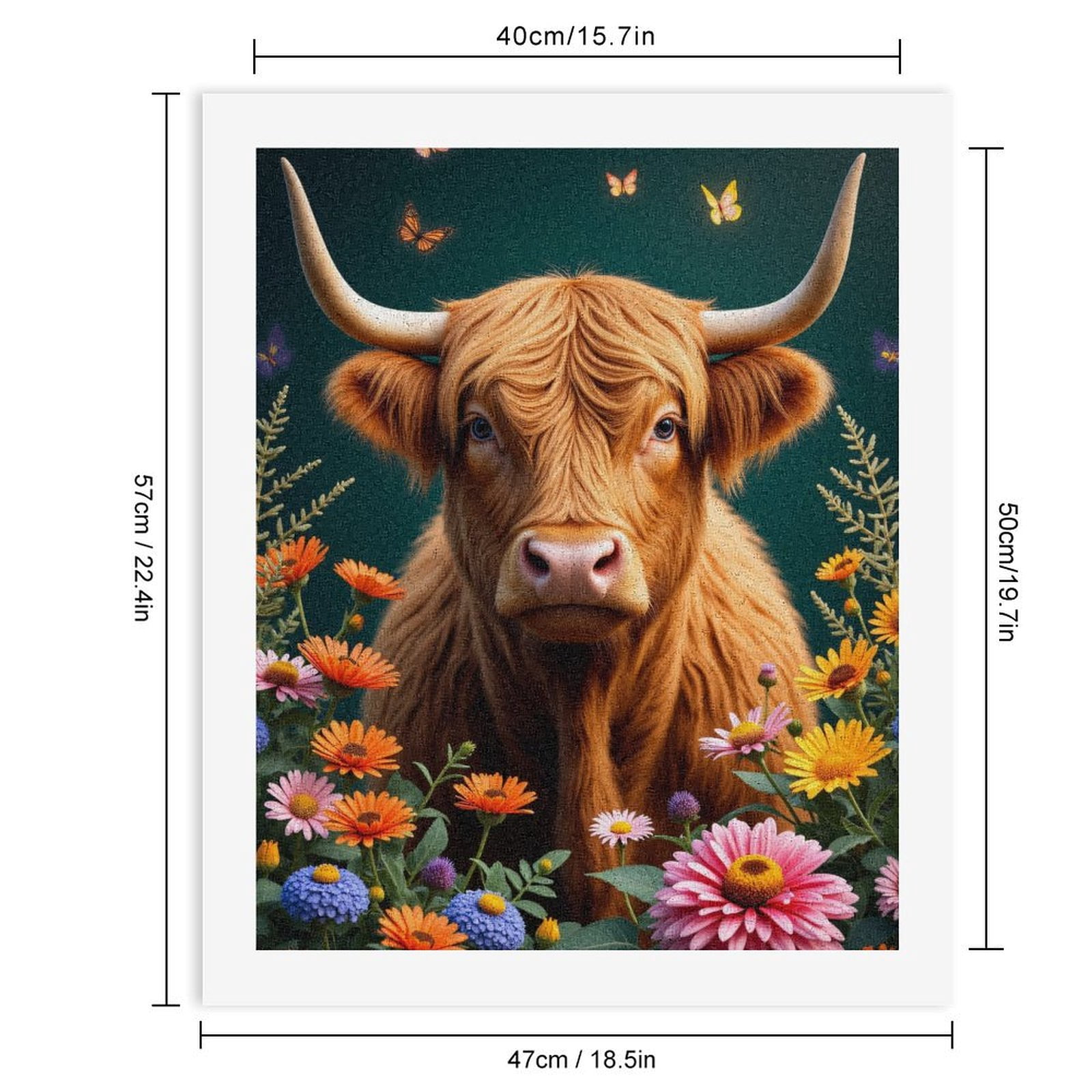Paint By Numbers Kit for Adults Beginner - Flowers Butterflies Animal Art Scene DIY Canvas Painting Kits for Adults, Frameless Paint By Number for Adults for Home Wall Decor 16x20 Inch