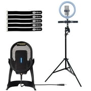 Umpire USB Podcast Stream Vocal Microphone w 10" Ring Light Tripod Stand