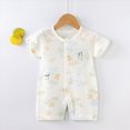 thumbnail image 2 of Infant Baby Boy Girl Bubble Onesie Short Sleeve Floral Romper Summer Outfit Cute 0 3 6 9 12 18 Months Infant Summer Onesie Gibobby,18-24 Months,Light Green, 2 of 4