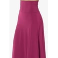 thumbnail image 5 of Women's Simple Foldover Stretch A-Line Flared Knee Length Skirt Comfy Stylish, 5 of 7