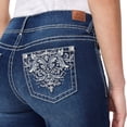 thumbnail image 5 of WallFlower Women's Luscious Curvy Bootcut Mid-Rise Bling Insta Stretch Juniors Jeans (Standard and Plus), 5 of 5