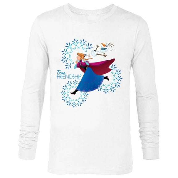 Disney Frozen Anna and Olaf True Friendship - Long Sleeve T-Shirt for Men - Customized-White