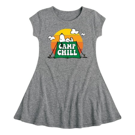 

Peanuts - Camp Chill - Toddler And Youth Girls Fit And Flare Dress