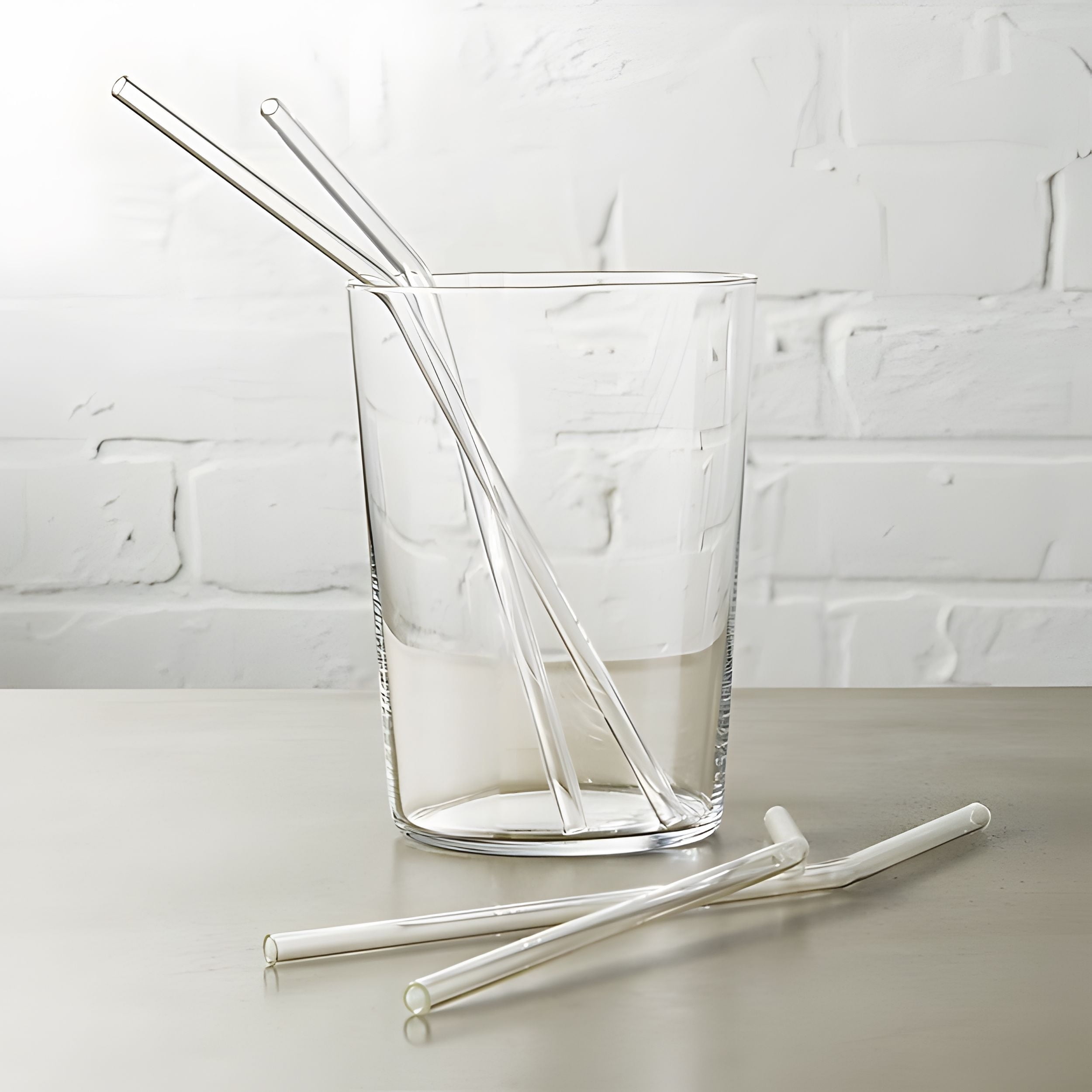 Uxcell Reusable Glass Straws 4-Pack – 8 Inch Long, 6mm Wide With Cleaning Brush, For Bubble Tea, Cocktails, Drinks - View #5