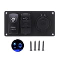 thumbnail image 2 of Car Switch Panel, Multi Purpose Easily Install Car  Protection Level IP65 -25 degrees Celsius -80 degrees Celsius  Dual USB  for Ships for Buses for RVs, 2 of 7