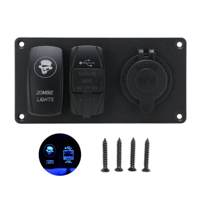 Chargeur de Voiture Double USB, Chargeur USB de Voiture Multi Panneau de Prise de Voiture Répartiteur Allume-Cigare de Voiture Fonctionnalités de Pointe