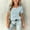 Light Blue, variant on Girls Ribbed Knit Crop Top Light Blue Short Sleeve Scallop U Neck Bow Front Summer Casual T-Shirt for Kids,Size 5 T