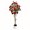 White, variant on Senfot 150cm Red Artificial Rose Straight Trunk Flower Tree Plastic Silk Cloth Realistic Mushroom Head Faux Plant with Black Round Belly Pot Indoor Outdoor Landscape Decor