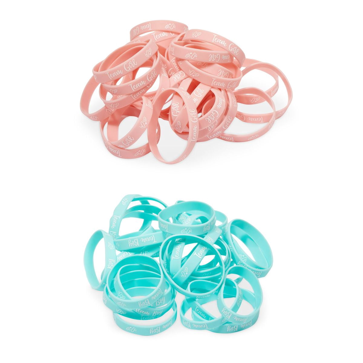 30 Stück Gender Reveal Armbänder – Silikon, Team Boy & Team Girl, Für Baby-Shower Partys