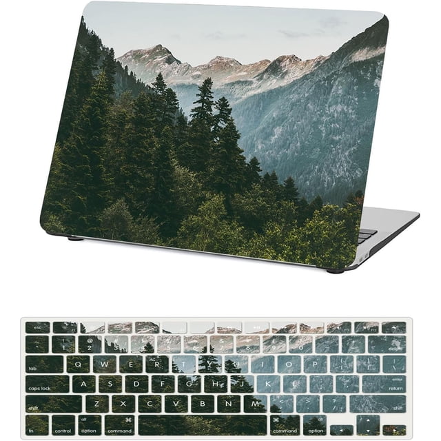 Case Cover for MacBook Pro 13 inch 2015 2014 2013 2012 A1502 A1425 with Retina Display, Slim Plastic Laptop Skin & Keyboard Cover for MacBook Pro 13 Retina,Forest Alpine